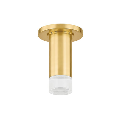 Mitzi by Hudson Valley Lighting Claudie Flush Mount in Aged Brass