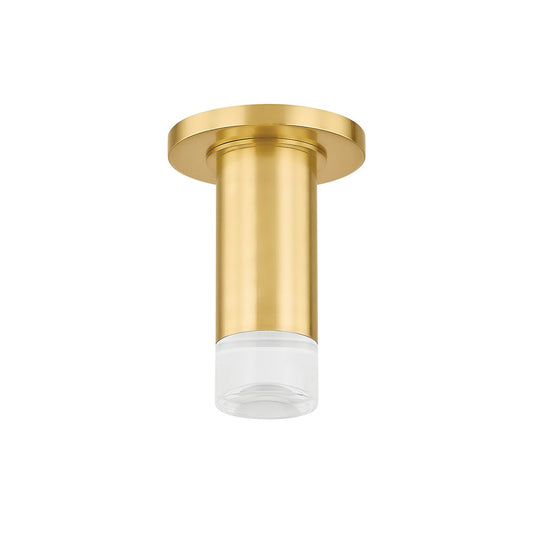 Mitzi by Hudson Valley Lighting Claudie Flush Mount in Aged Brass