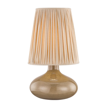 Mitzi by Hudson Valley Lighting Clementine Table Lamp in Aged Brass / Ceramic Mocha Luce