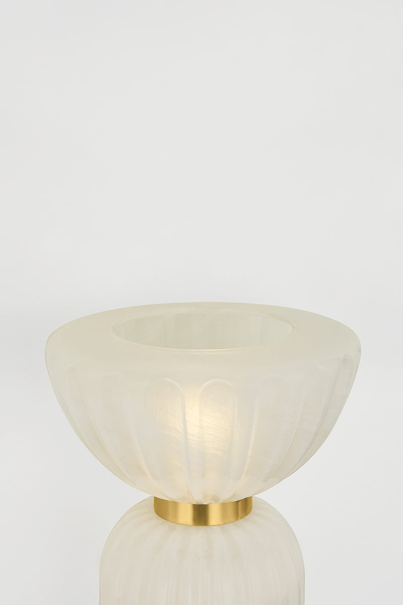 Mitzi by Hudson Valley Lighting Cordelia Table Lamp in Aged Brass, detail view 1