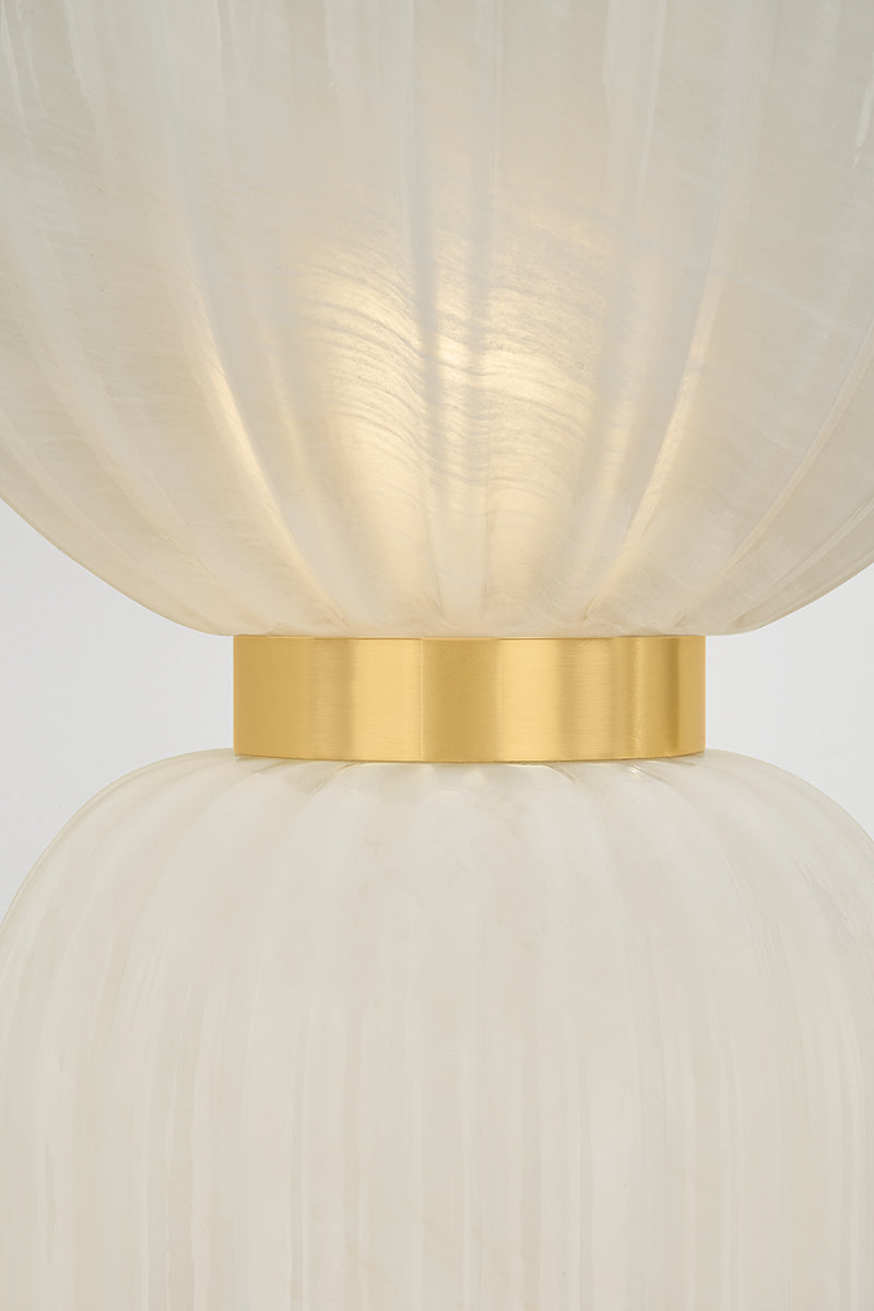 Mitzi by Hudson Valley Lighting Cordelia Table Lamp in Aged Brass, detail view 4
