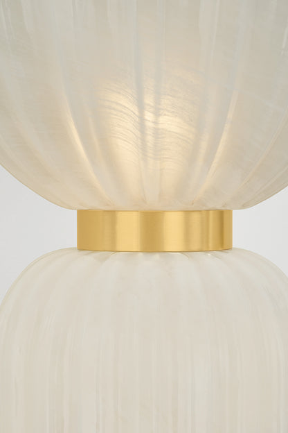 Mitzi by Hudson Valley Lighting Cordelia Table Lamp in Aged Brass, detail view 4