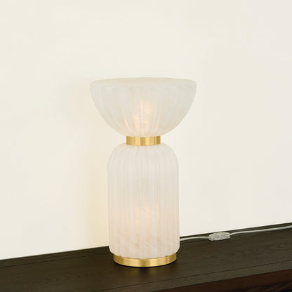 Mitzi by Hudson Valley Lighting Cordelia Table Lamp in Aged Brass, detail view 5