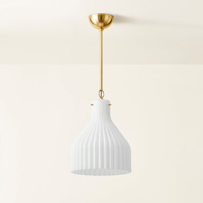 Mitzi by Hudson Valley Lighting Corinthia Large Pendant in Aged Brass, detail view 3