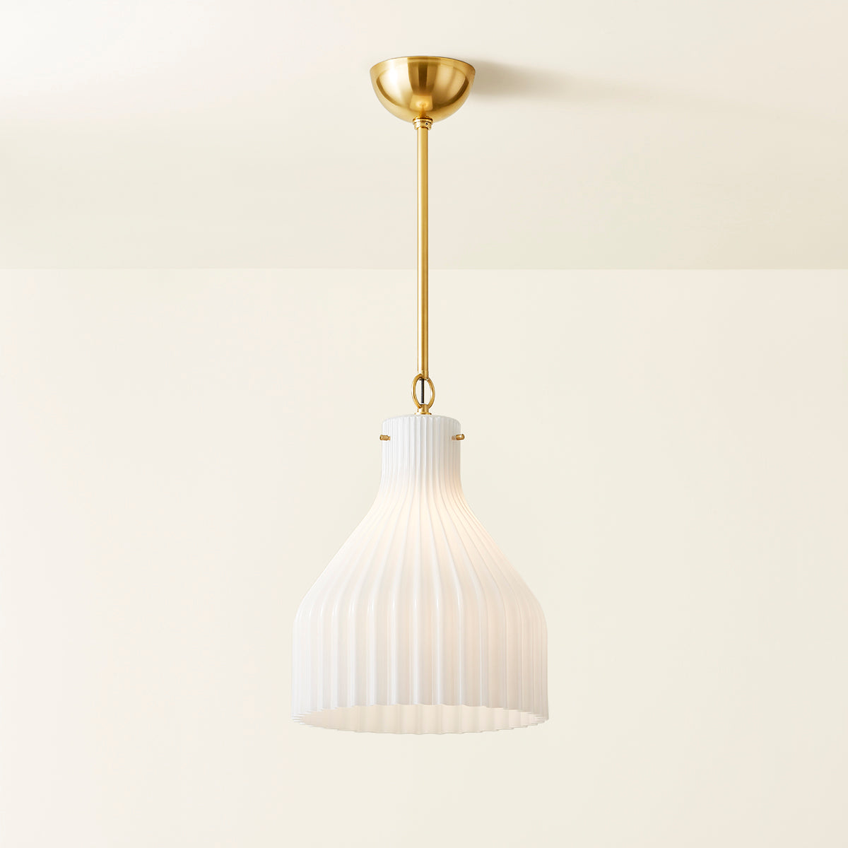 Mitzi by Hudson Valley Lighting Corinthia Large Pendant in Aged Brass, detail view 4