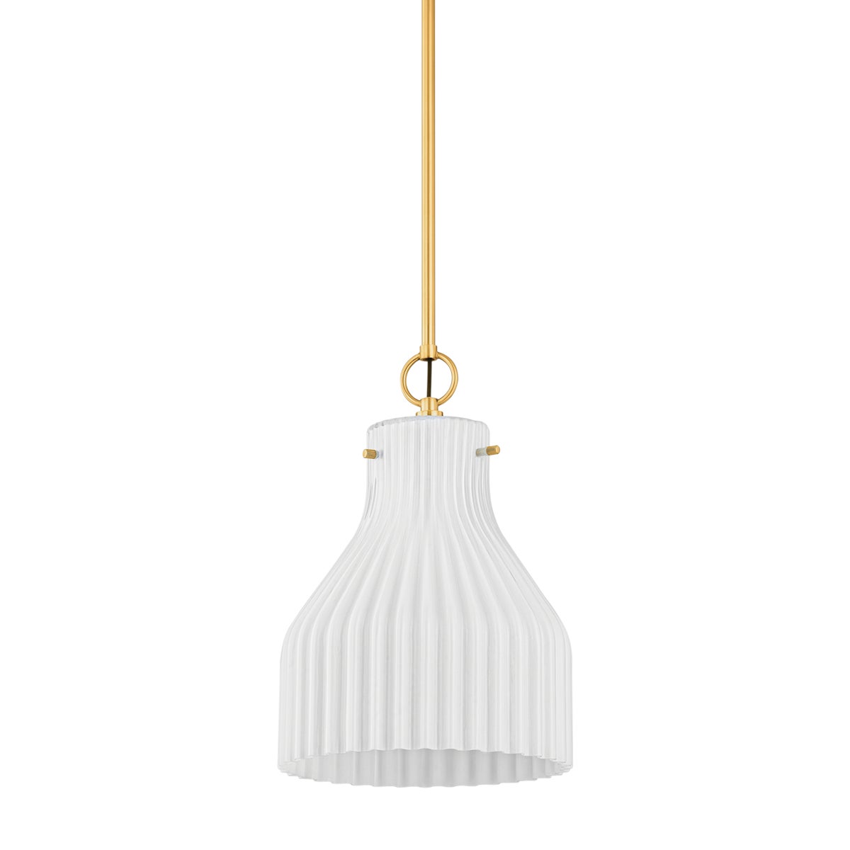 Mitzi by Hudson Valley Lighting Corinthia Small Pendant in Aged Brass