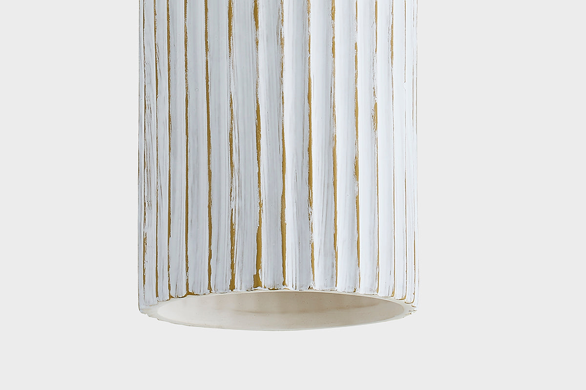 Mitzi by Hudson Valley Lighting Corissa Flush Mount in Aged Brass / Ceramic Whitewash Bisque, detail view 2