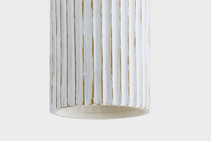 Mitzi by Hudson Valley Lighting Corissa Flush Mount in Aged Brass / Ceramic Whitewash Bisque, detail view 2