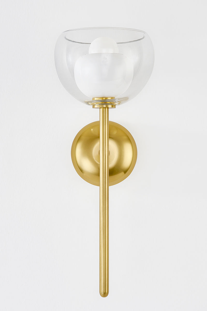 Mitzi by Hudson Valley Lighting Cortney Wall Sconce in Aged Brass, detail view 1