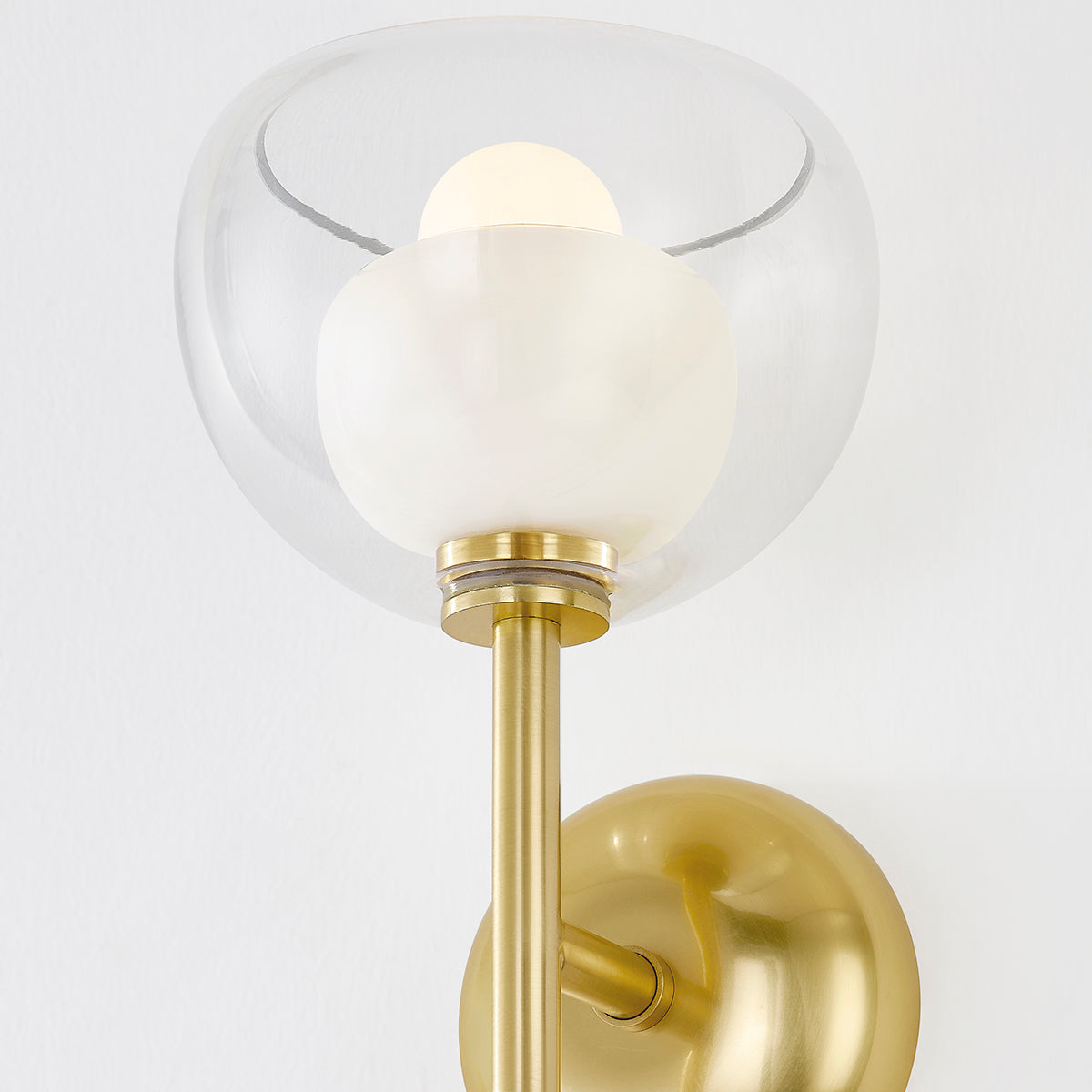 Mitzi by Hudson Valley Lighting Cortney Wall Sconce in Aged Brass, detail view 2