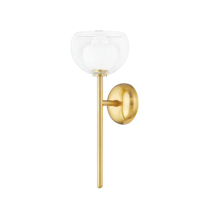 Mitzi by Hudson Valley Lighting Cortney Wall Sconce in Aged Brass