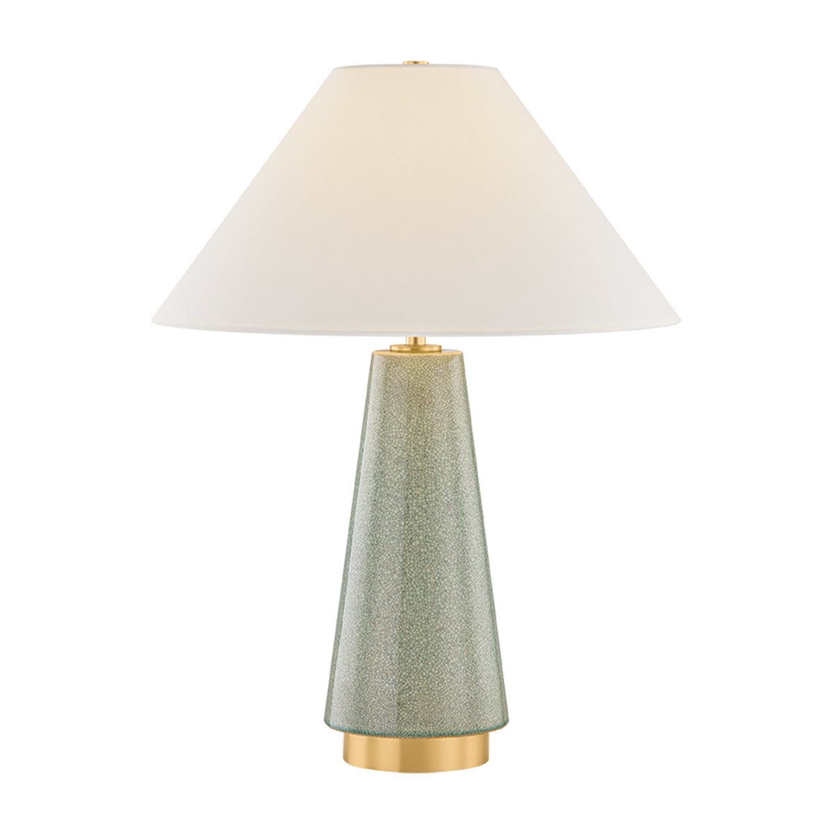 Mitzi by Hudson Valley Lighting Dalaila Table Lamp in Aged Brass / Ceramic Inked Spruce