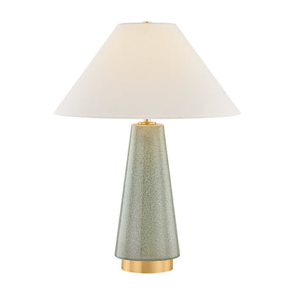 Mitzi by Hudson Valley Lighting Dalaila Table Lamp in Aged Brass / Ceramic Inked Spruce