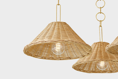 Mitzi by Hudson Valley Lighting Dalia Chandelier in Aged Brass, detail view 2