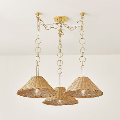 Mitzi by Hudson Valley Lighting Dalia Chandelier in Aged Brass, detail view 4