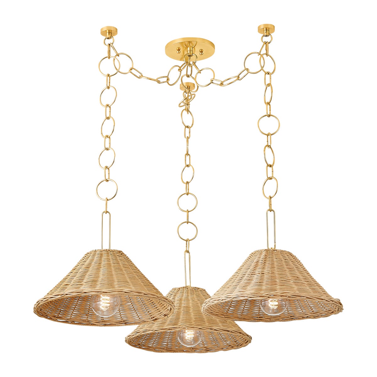 Mitzi by Hudson Valley Lighting Dalia Chandelier in Aged Brass