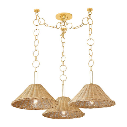 Mitzi by Hudson Valley Lighting Dalia Chandelier in Aged Brass