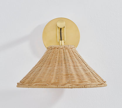 Mitzi by Hudson Valley Lighting Dalia Wall Sconce in Aged Brass, detail view 1