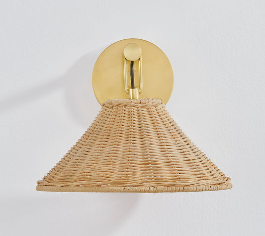 Mitzi by Hudson Valley Lighting Dalia Wall Sconce in Aged Brass, detail view 1