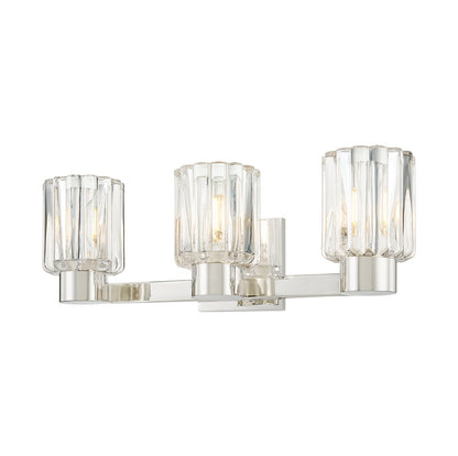 Mitzi by Hudson Valley Lighting Danae 3-Light Vanity Light in Polished Nickel