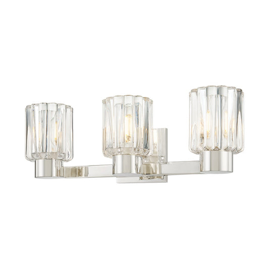 Mitzi by Hudson Valley Lighting Danae 3-Light Vanity Light in Polished Nickel