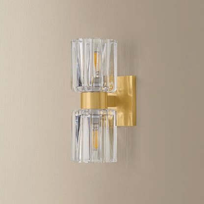 Mitzi by Hudson Valley Lighting Danae 2-Light Vanity Light in Aged Brass, detail view 3