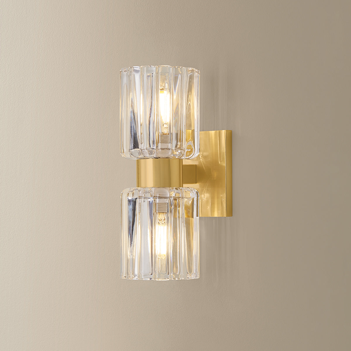 Mitzi by Hudson Valley Lighting Danae 2-Light Vanity Light in Aged Brass, detail view 5