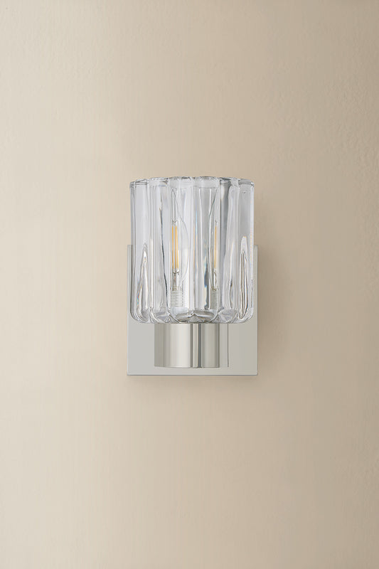Mitzi by Hudson Valley Lighting Danae 1-Light Vanity Light in Polished Nickel, detail view 1