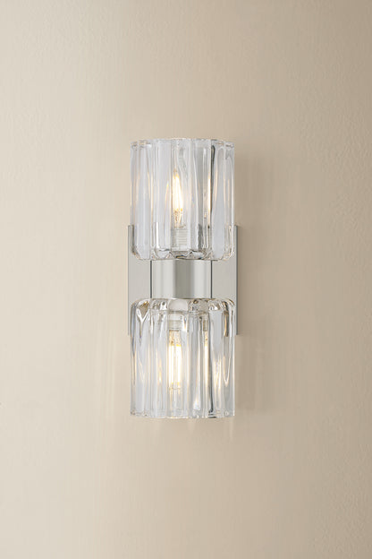 Mitzi by Hudson Valley Lighting Danae 2-Light Vanity Light in Polished Nickel, detail view 1