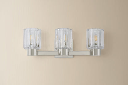 Mitzi by Hudson Valley Lighting Danae 3-Light Vanity Light in Polished Nickel, detail view 1