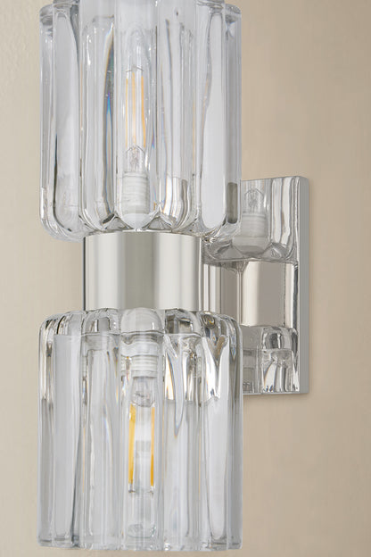 Mitzi by Hudson Valley Lighting Danae 2-Light Vanity Light in Polished Nickel, detail view 2
