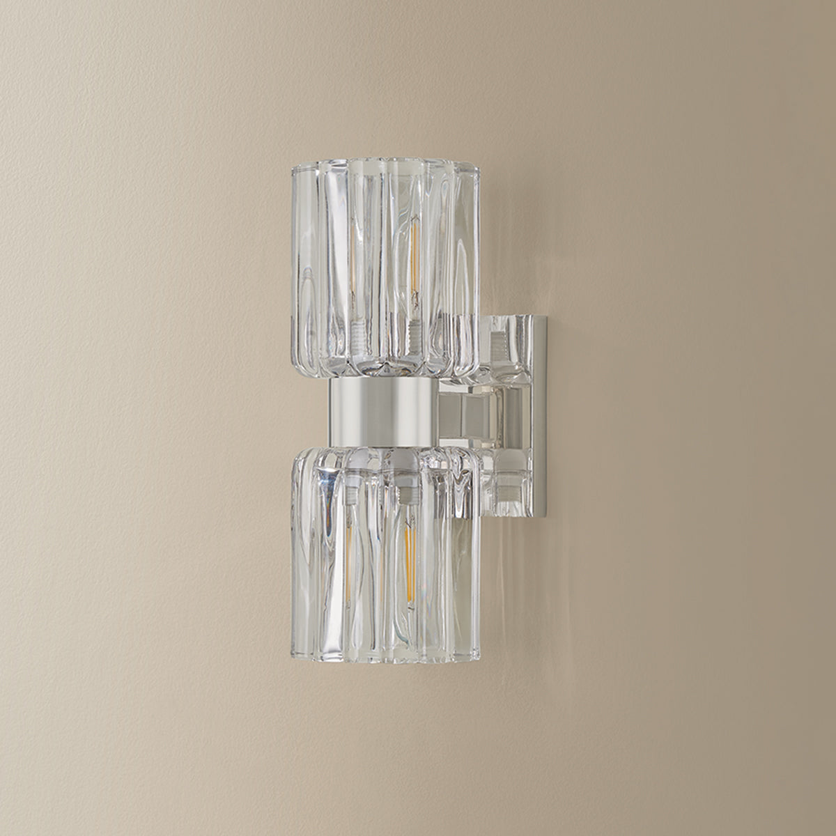 Mitzi by Hudson Valley Lighting Danae 2-Light Vanity Light in Polished Nickel, detail view 3