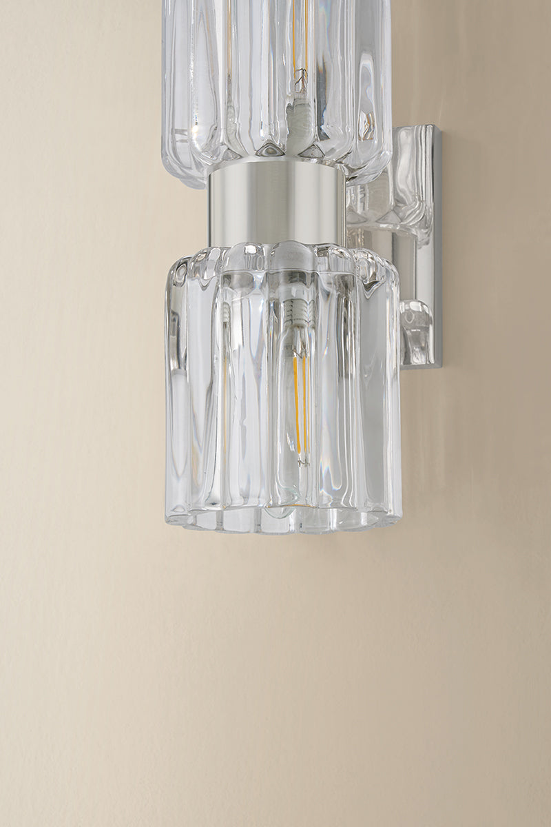 Mitzi by Hudson Valley Lighting Danae 2-Light Vanity Light in Polished Nickel, detail view 4