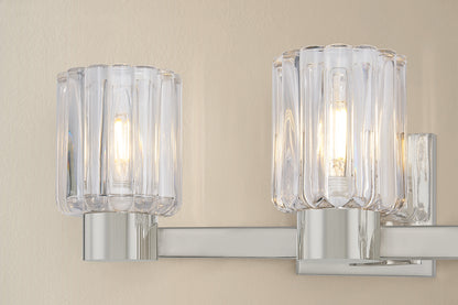 Mitzi by Hudson Valley Lighting Danae 3-Light Vanity Light in Polished Nickel, detail view 4