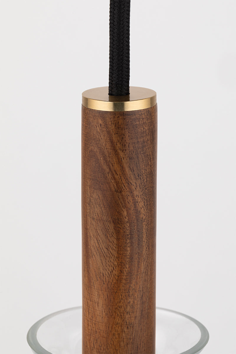Mitzi by Hudson Valley Lighting Dani Pendant in Aged Brass, detail view 2