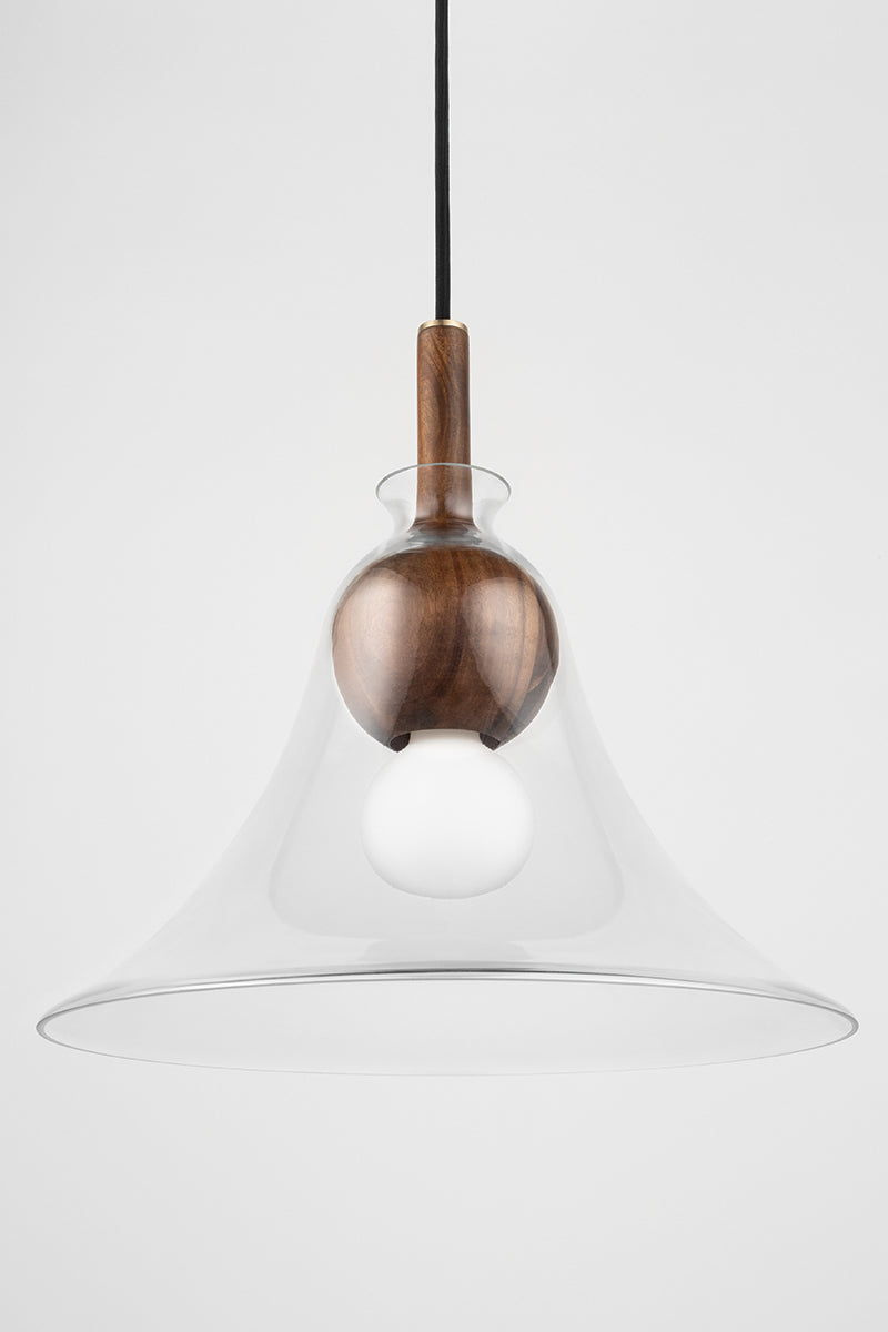 Mitzi by Hudson Valley Lighting Dani Pendant in Aged Brass, detail view 3