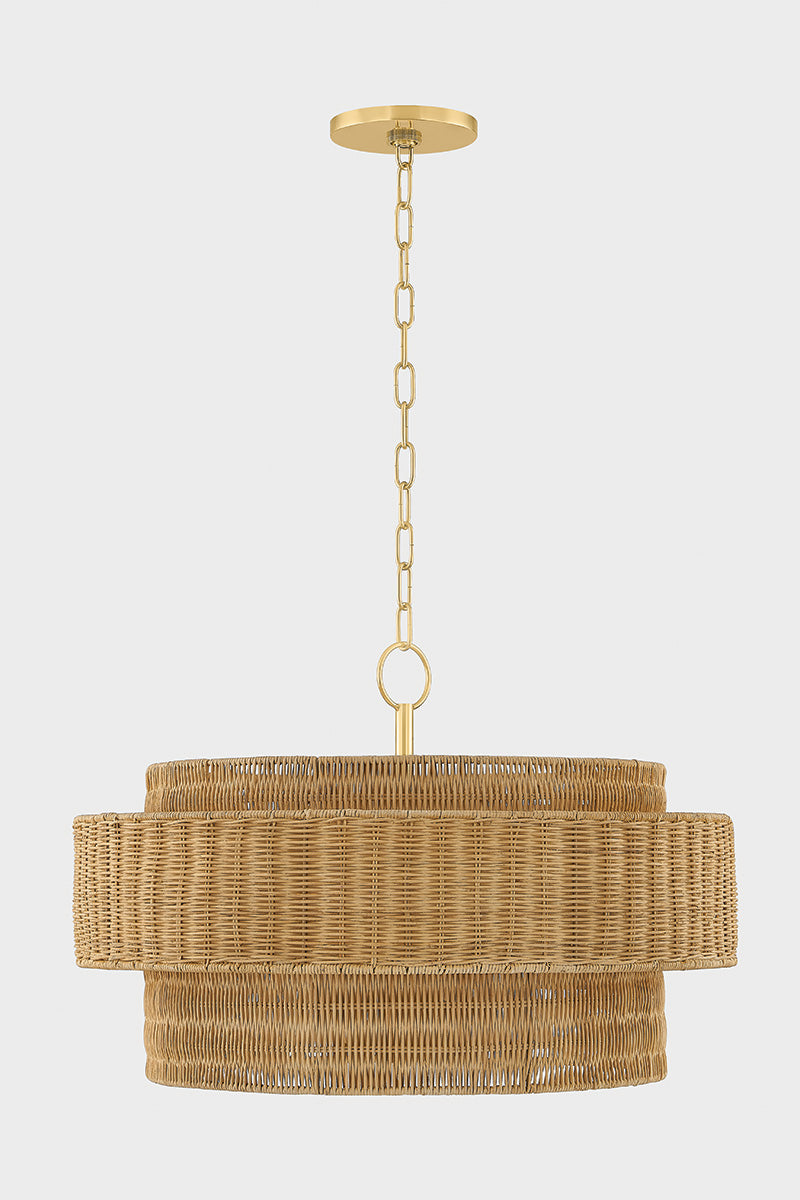 Mitzi by Hudson Valley Lighting Danica Pendant in Aged Brass, detail view 1