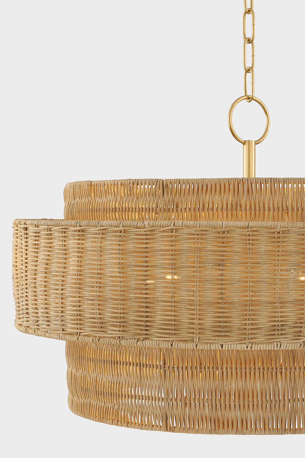 Mitzi by Hudson Valley Lighting Danica Pendant in Aged Brass, detail view 2