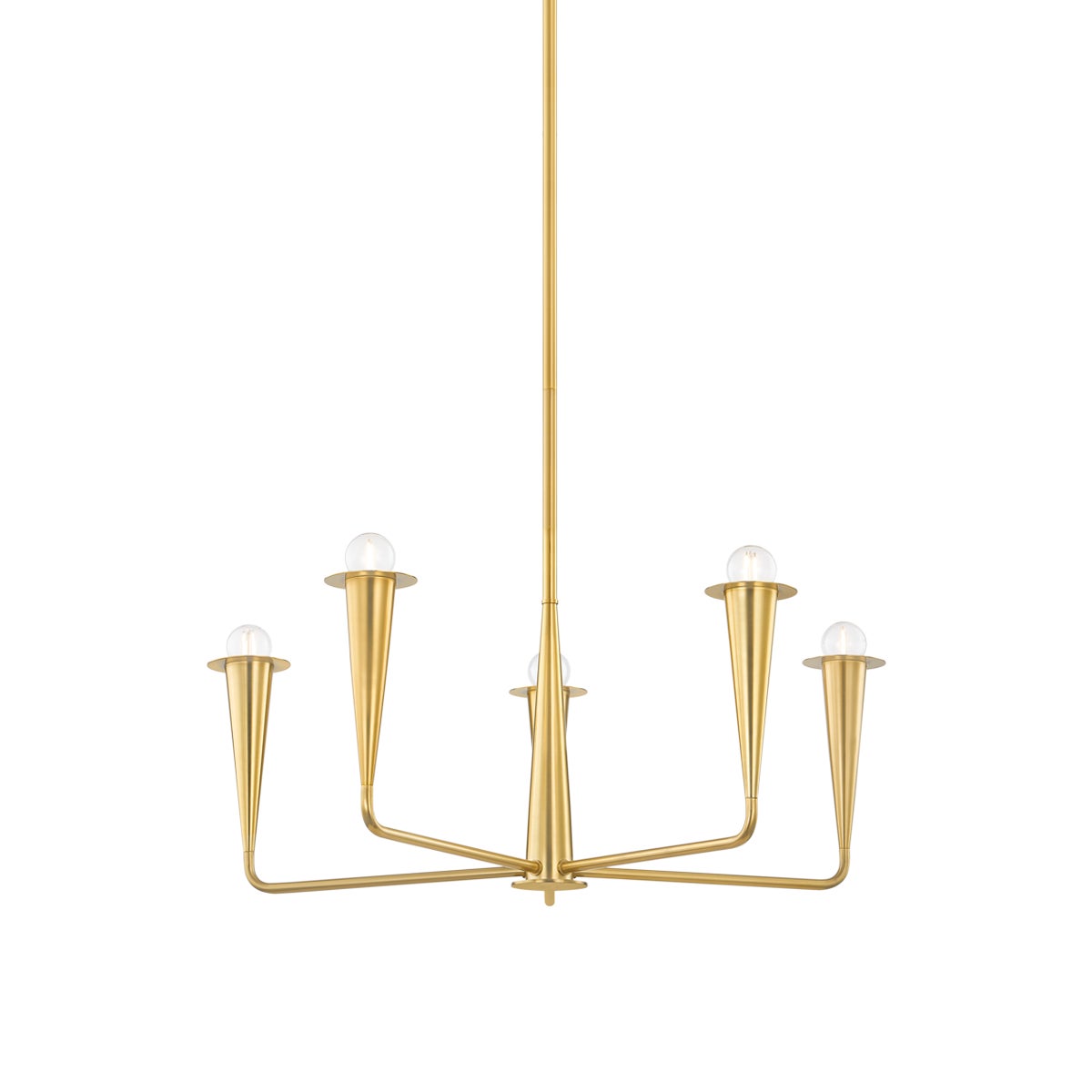 Mitzi by Hudson Valley Lighting Danna 5-Light Chandelier in Aged Brass
