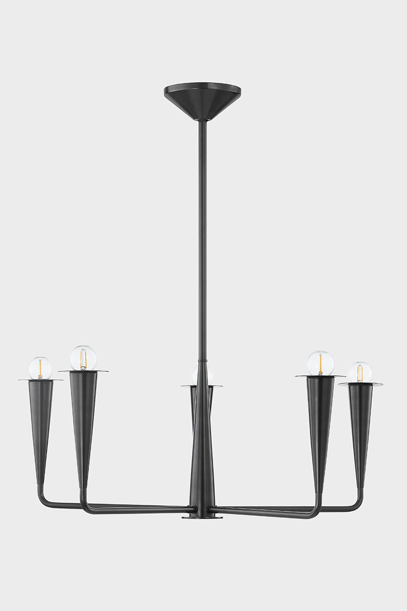 Mitzi by Hudson Valley Lighting Danna 5-Light Chandelier in Old Bronze, detail view 1