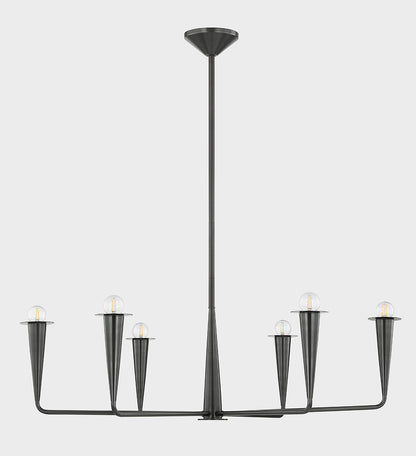Mitzi by Hudson Valley Lighting Danna 6-Light Chandelier in Old Bronze, detail view 1