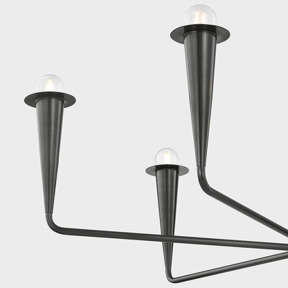 Mitzi by Hudson Valley Lighting Danna 6-Light Chandelier in Old Bronze, detail view 2