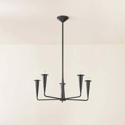 Mitzi by Hudson Valley Lighting Danna 5-Light Chandelier in Old Bronze, detail view 3
