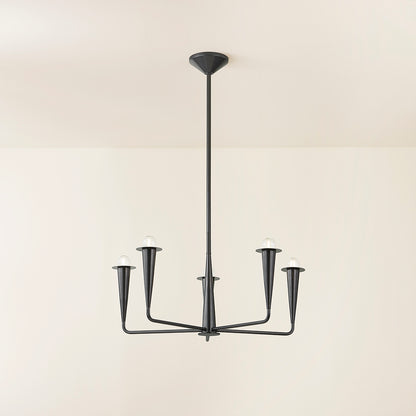 Mitzi by Hudson Valley Lighting Danna 5-Light Chandelier in Old Bronze, detail view 4