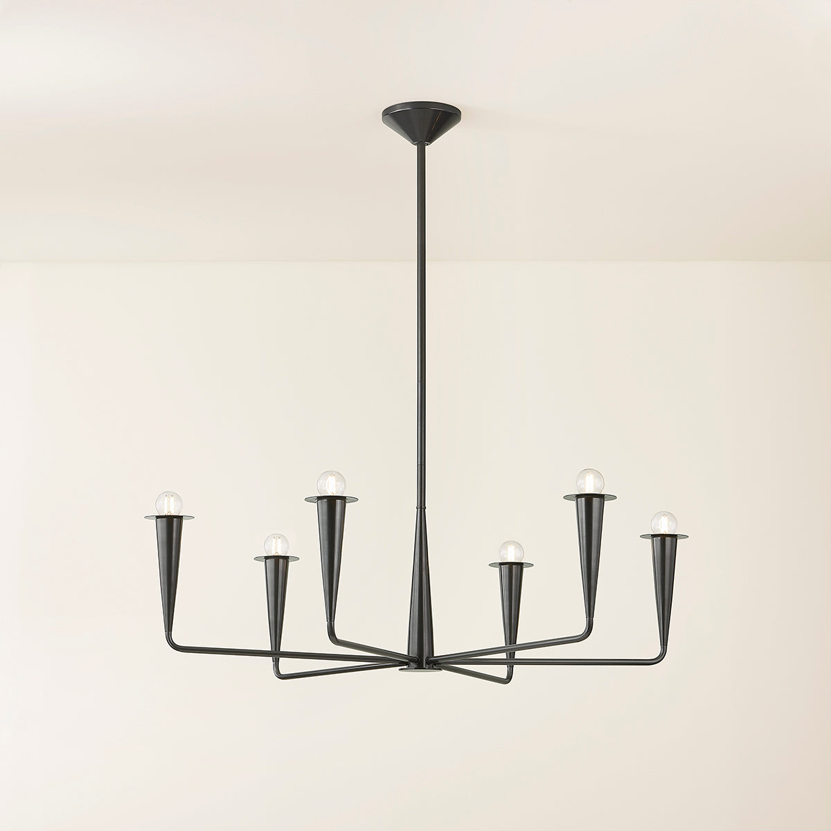 Mitzi by Hudson Valley Lighting Danna 6-Light Chandelier in Old Bronze, detail view 4
