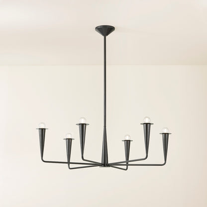 Mitzi by Hudson Valley Lighting Danna 6-Light Chandelier in Old Bronze, detail view 4