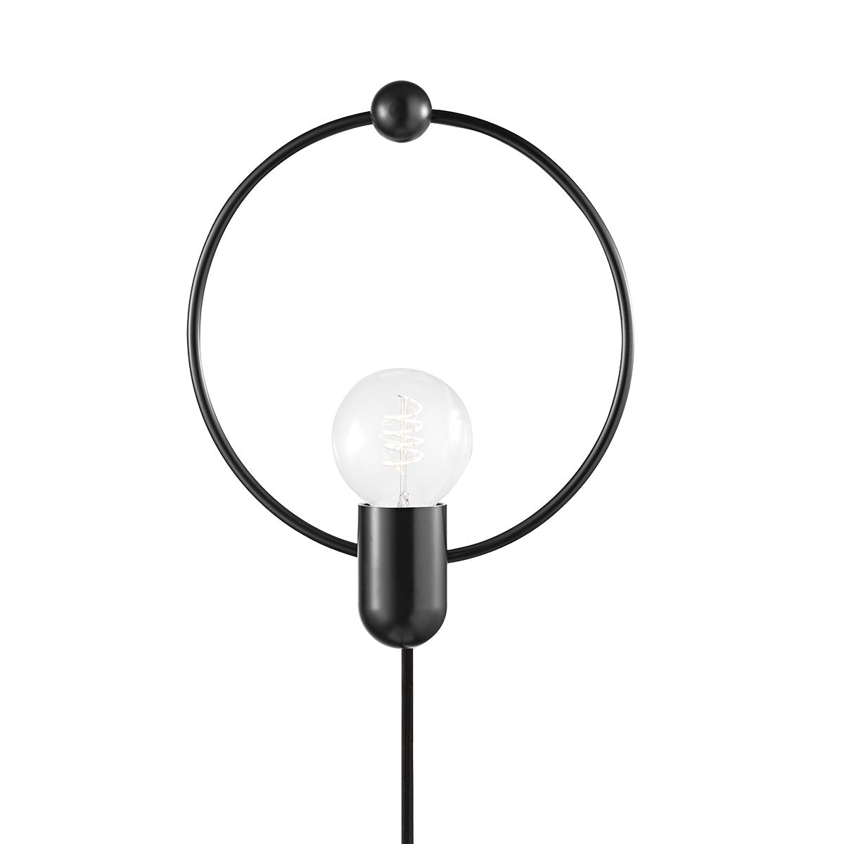 Mitzi by Hudson Valley Lighting Darcy Plug-In Wall Sconce in Soft Black