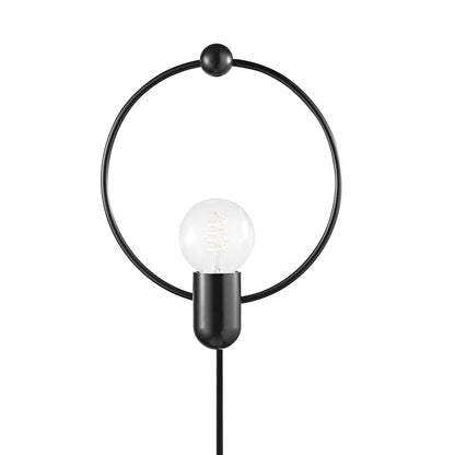 Mitzi by Hudson Valley Lighting Darcy Plug-In Wall Sconce in Soft Black