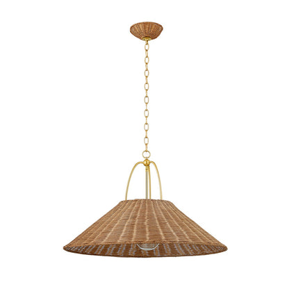 Mitzi by Hudson Valley Lighting Davida Large Pendant in Aged Brass