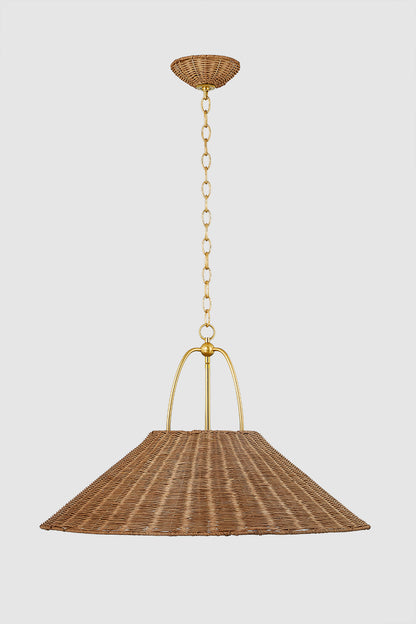 Mitzi by Hudson Valley Lighting Davida Large Pendant in Aged Brass, detail view 1
